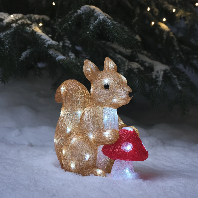 32cm LED Acryl Weihnachtsfigur Twiggy das Eichhörnchen