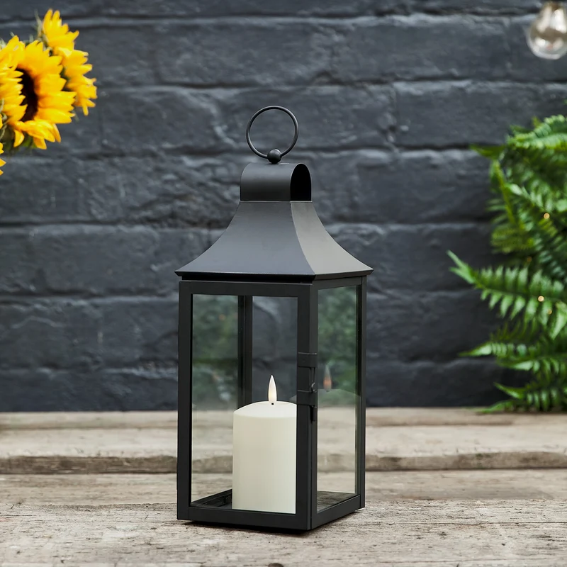 34cm Albury Gartenlaterne mit TruGlow® Outdoor Kerze mit Fernbedienung