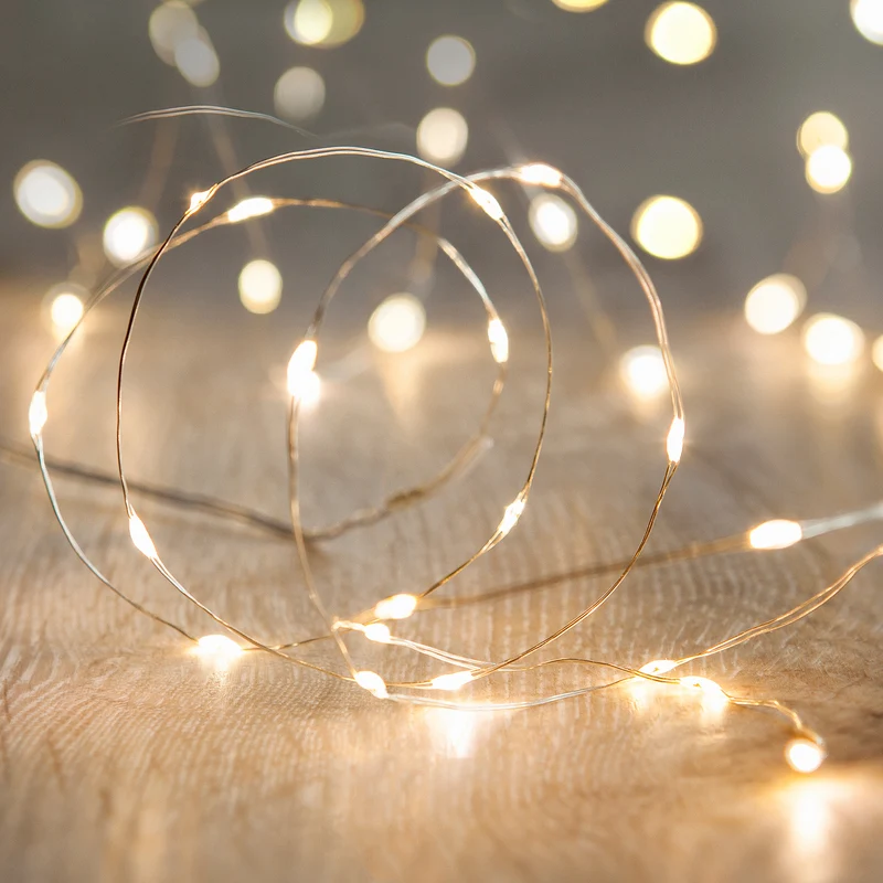50er Micro USB Lichterkette warmweiß