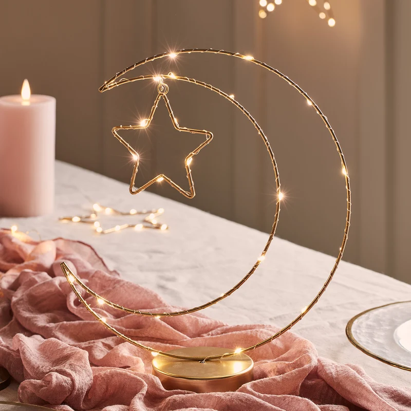 Mond Tischleuchte Ramadandeko gold