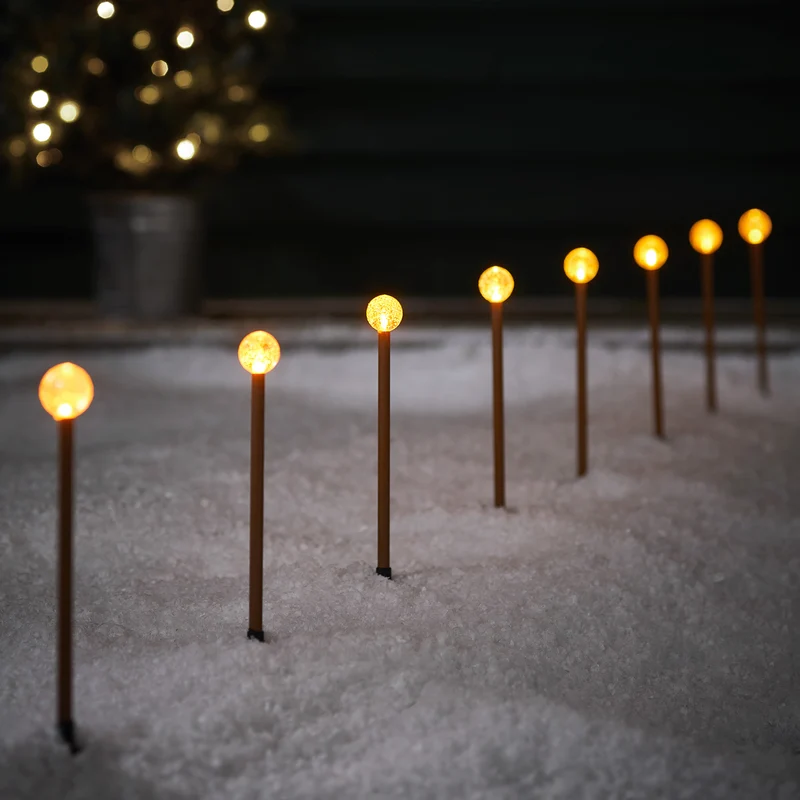 8er Set LED Stableuchten Bubble Ball