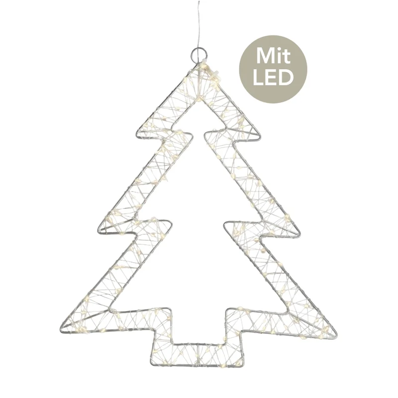 Micro LED Tannenbaum H 58 cm silberfarben