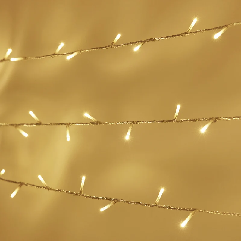 Essential Connect 50m 500er LED Lichterkette warmweiß koppelbar transparentes Kabel