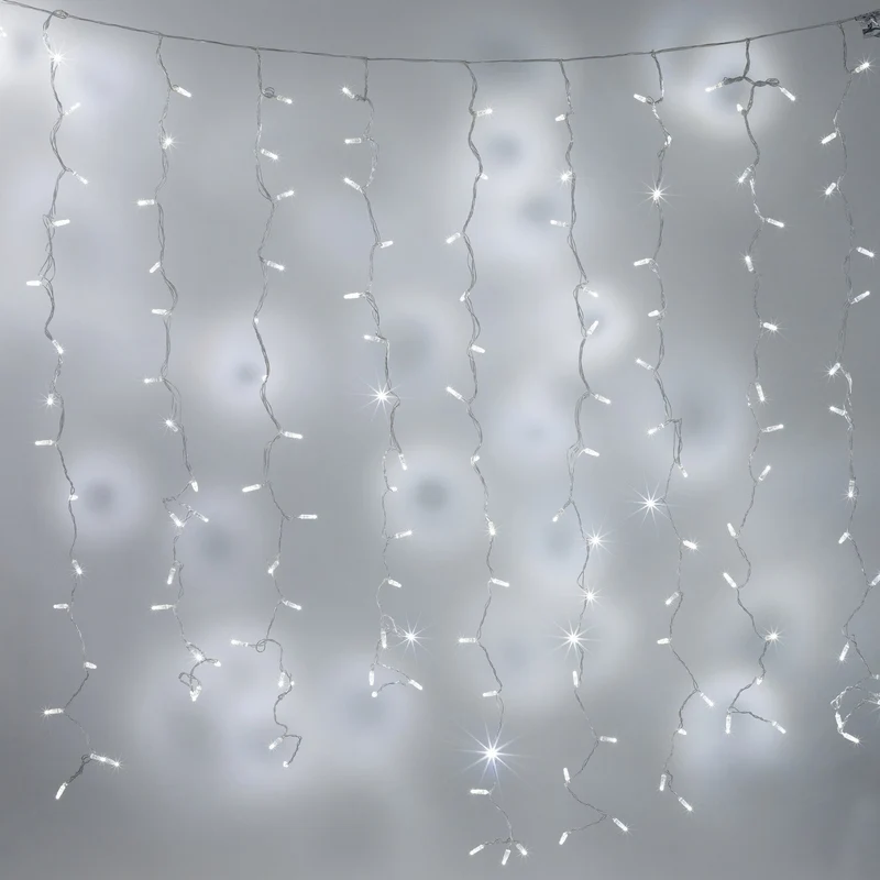 Core Connect 4m x 2m 384er LED Lichtervorhang weiß koppelbar transparentes Kabel