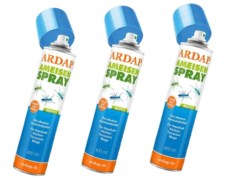 ARDAP Repell Ameisenspray 400 ml – Biozid zur Abwehr von Ameisen & Ungeziefer mit Pyrethrum und Geraniol