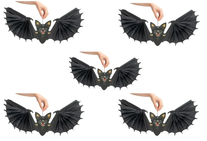 Halloween Fledermaus Deko 60cm Hängend Schwarz Gruseldeko Horror Party Groß