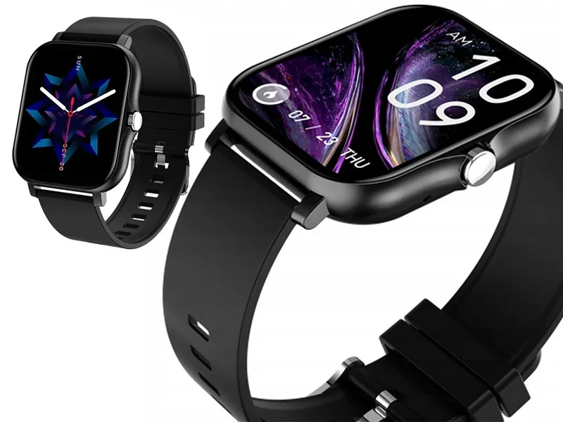 Smartwatch Herren Damen Bluetooth Telefonieren Sportuhr Fitness Tracker Schwarz