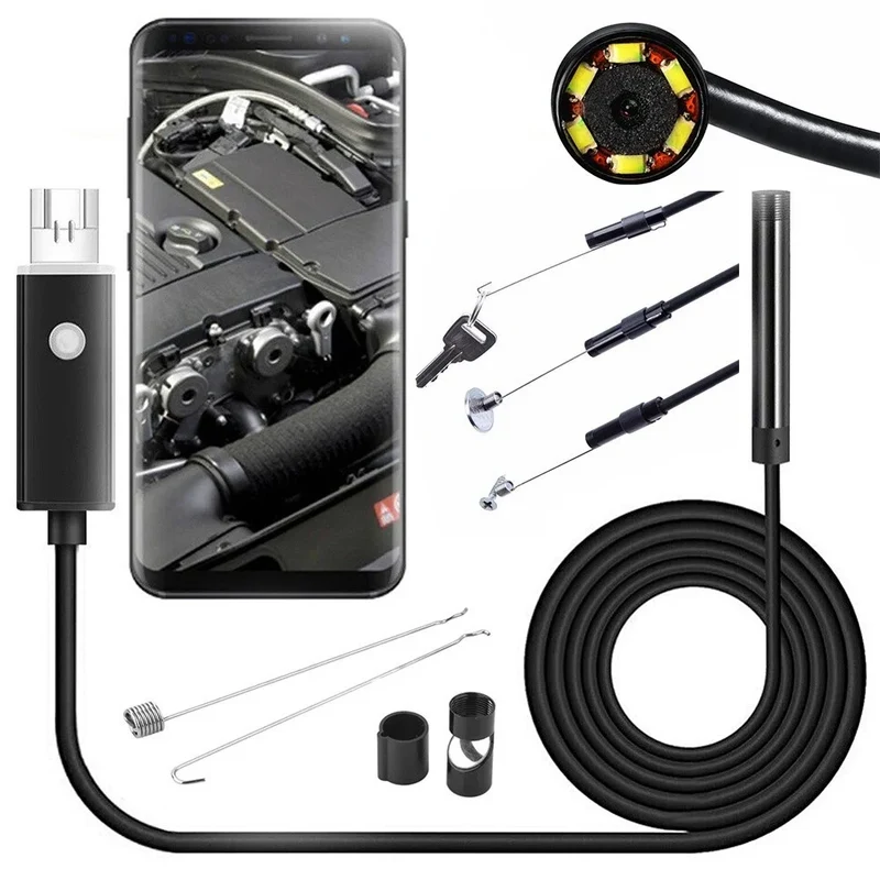 Endoskop Kamera 10m USB Android PC Inspektionskamera 5,5mm LED IP67 OTG